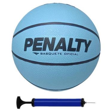 Imagem de Bola Basquete Penalty Playoff + Bomba de Ar, Azul