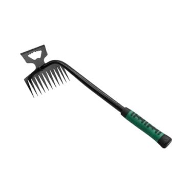 Imagem de Gralara Desarrapelando ervas daninhas puxando ferramenta de erva daninha da mão, extrator de grama, portátil e maconha multifuncional multifuncional para, 11 Dente