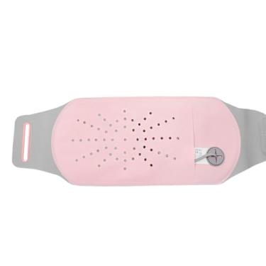 Imagem de Cinta Térmica para Alívio de Cólicas, 3 Níveis de Temperatura, USB, Rosa, 23x10,5cm