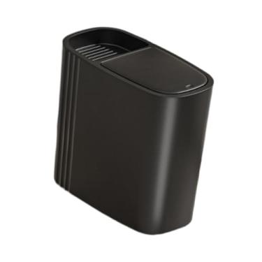 Imagem de Ｂｅｓｇａ Lata de lixo do banheiro com tampa compacta lixo slim lixo 12l para dormitório de vaso sanitário quarto embaixo do armário de mesa pia, Preto