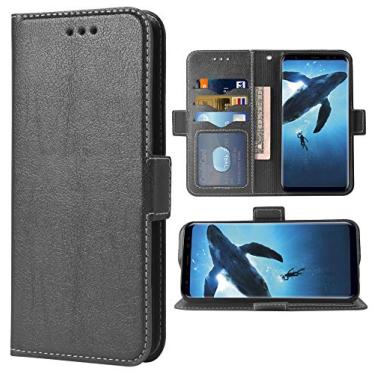 Imagem de Capa de telefone para Samsung Galaxy S8 Plus Folio Flip Wallet Case, couro PU com compartimentos para cartão de crédito, proteção de corpo inteiro, suporte, capa protetora para celular Glaxay S 8 Edge