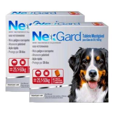 Imagem de 2 Nexgard Para Cães De 25 A 50 Kg 2 Cp Antipulgase Carrapato