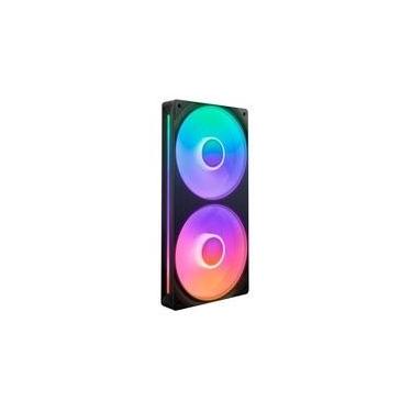 Imagem de Ventoinha NZXT Single-frame F Series, LED RGB Core, 240mm, 2x 120mm, Preto - RF-U24HF-B1