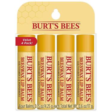 Imagem de Protetor Labial Burt´S Bees 100% Natural Moisturizing Lip Balm (4 Tubos)