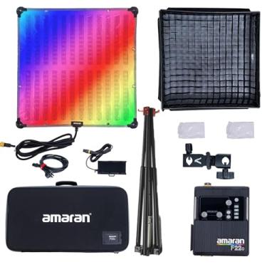 Imagem de Aputure Amaran F22C RGBWW Luz de vídeo LED flexível 2500 K ~ 7500 K, painel de luz LED de saída de 200 W, 15 iluminação FX com grade de favo de mel, suporta controle de aplicativo para iluminação