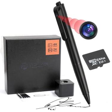 Imagem de WatchfulVision Câmera corporal HD 2K, câmera interna pequena de 64 GB, câmera portátil, mini câmera de vigilância doméstica para crianças animais de estimação e bebês