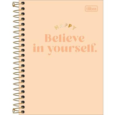 Imagem de Caderneta Espiral Happy 1/8 80 Folhas Tilibra Capa Dura