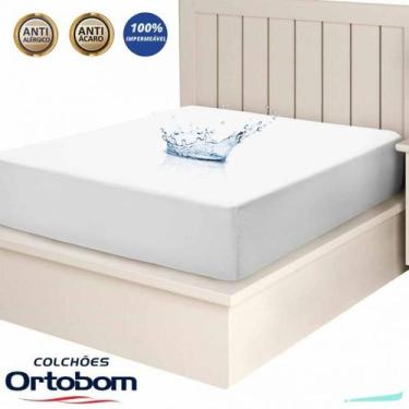 Imagem de Protetor De Colchão Solteiro Impermeável Ortobom Com Elástico Lavável 