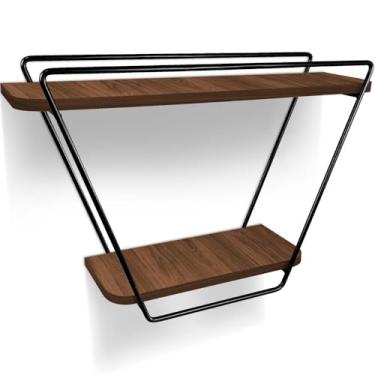 Imagem de Prateleira Nicho Industrial Arrow De Parede - preto/villandry
