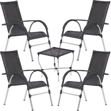 Imagem de  Jogo 4 Cadeiras e Mesa Trama 