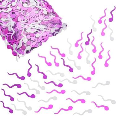 Imagem de The Celly Plug Confete Em Formato De Esperma Para Festa Aniversário, Chá Bebê, Revelação Do Sexo Despedida Solteira, Decoração Engraçada E Convite (Misto)