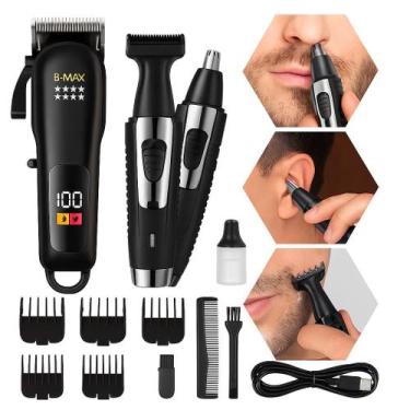 Imagem de Aparador de Pelos Nariz Orelha Barba e Cortador de Cabelo Barbeador Pr