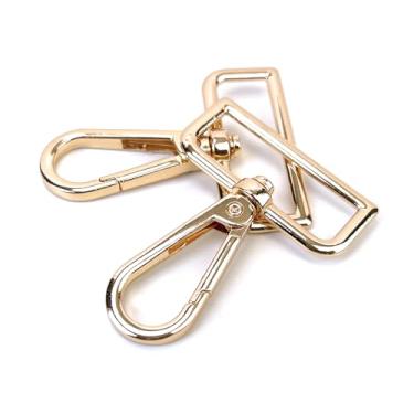 Imagem de VersaKits 10 Peças De Fechos Giratórios Garra Lagosta Com Argola D Dourada Clara 1-1/2" Ganchos Pressão Para Portão Clipes Gatilho Fazer Alças Chaveiro Bolsa