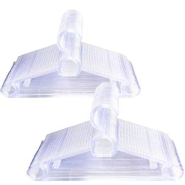 Imagem de Cabide De Acrilico Antideslizante Reforçado Multiuso Kit 30 un Roupas Economia de Espaço | Material Virgem de Acrílico| Cabides para Calças, Camisas, Camisetas, Ternos | Multifuncional