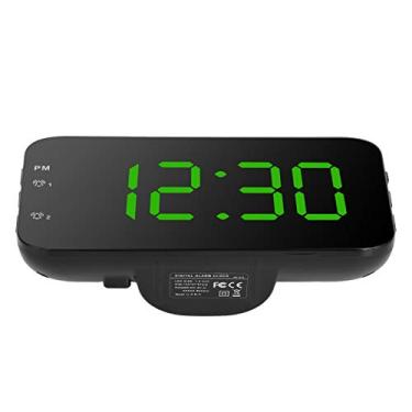 Imagem de Despertador, Relógio de Mesa Elétrico de Cabeceira Relógio Digital Com Porta de Carregamento USB, Despertador de Soneca para Dormentes Pesados ​​para Dormentes de Adolescentes Adolescentes Meninos Meninas Idosos Em Casa (Verde)