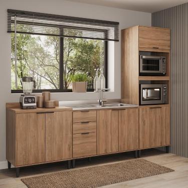 Imagem de Conjunto Balcões Miami Loft Carraro Freijó