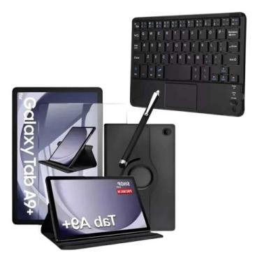 Imagem de Kit P/ Tablet Sansung Galaxy A9 11 Capa Giratória + Pelicula +teclado 