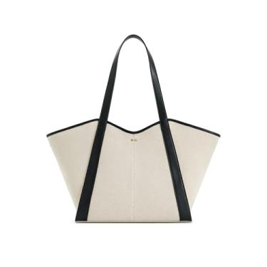 Imagem de JW PEI Bolsa feminina Kiana de grande capacidade, Lona preta, One Size