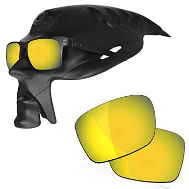 Imagem de RockShell Lentes polarizadas de reposição para óculos de sol Oakley Holbrook Metal OO4123 - Racing Gold