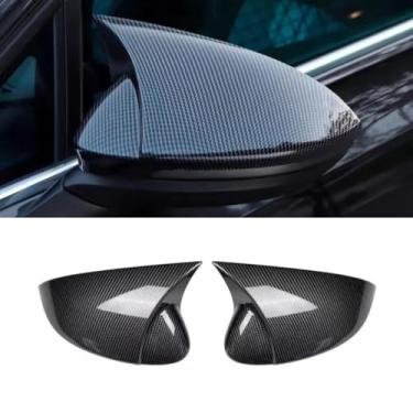 Imagem de Capa de proteção traseira para carro compatível com Golf 8 Side Mirror Cover Trim Body Kit Acessórios para carro (Carbon Look)