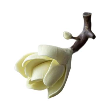Imagem de Bothyi Porta-incenso de flor de magnólia, fragrância criativa para casa, queimador de incenso para centro de mesa de quarto, lareira, casa de fazenda, Amarelo