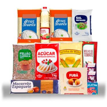 Imagem de Cesta Básica Doação - Completa Produtos Economia