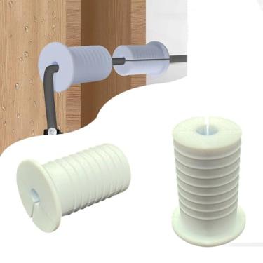 Imagem de MYZHRE Kit de roteamento de cabo Starlink de 2 peças para orifício de parede de 2,5 cm, ilhós de silicone perfurado, punção de cabo para Ethernet (branco)