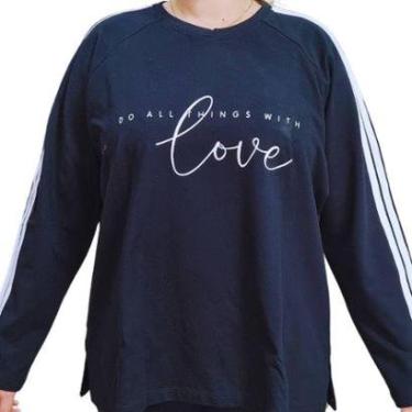 Imagem de Blusa Feminina Arruaça Manga Longa Listra Branca-Feminino