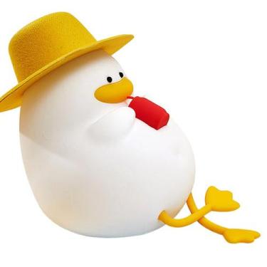 Imagem de Luminaria Mesa Abajur Led Patinho Fofo Usb Recarregavel Muda De Cor Si