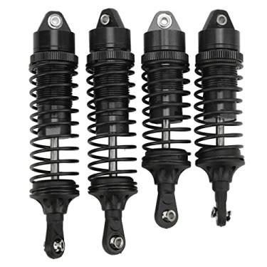 Imagem de RC Car Shock Absorbers, 4pcs RC Front Rear Shock Absorbers RC Suspension Damper Replacement for LOSi Lasernut U4 Tenacity 1/10 Off Road Vehicles Cars(black)