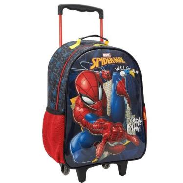 Imagem de Mochila de Rodinhas Escolar Homem-Aranha Black Basic 13340 - xeryus, P