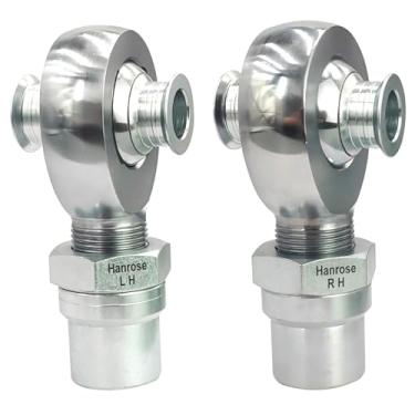 Imagem de Kit de extremidade de haste de junta Heim de 3,18 cm, kit de extremidade de haste de haste cromada de 1 1/10.2 cm para barras de tração Kit de haste de direção de rosca LH e R H com adaptadores de