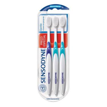 Imagem de Escova Dental Sensodyne Gentle Extra Macia Cores Sortidas 3 Unidades P