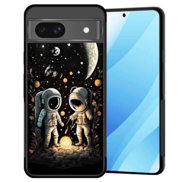 Imagem de BFUKVOU Capa para Pixel 8a, policarbonato rígido + TPU macio, antiderrapante, ultrafina, à prova de choque, para Google Pixel 8a de 6,1 polegadas, astronauta espacial