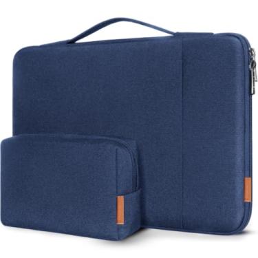 Imagem de DOMISO Capa para laptop compatível com MacBook Air M4/A3241 2025, M3/A3114, M2/A2941, 38.1 cm, MacBook Pro A1990 A1707, compatível com Dell XPS 15 Plus com capa pequena, azul marinho