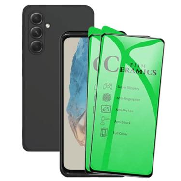 Imagem de Kit 2 Películas de Cerâmica 9H Anti-Impacto e Capa Preta para Samsung Galaxy M35, Proteção Total