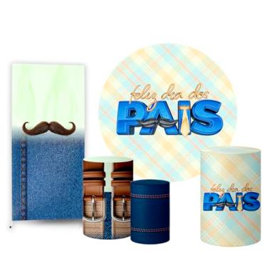 Imagem de Trio Capas Cilindro + Painel Redondo Sublimado + Lateral Dia dos Pais (K2PAI0014)