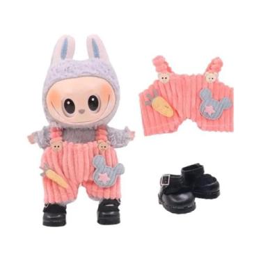 Imagem de Boneca Labubu Fofa De 17 Cm, Roupas De Trabalho, Calças, Acessórios Pa