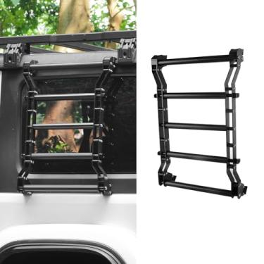Imagem de Escada de janela traseira para Jeep Wrangler JL JLU 2018-2025 2 portas 4 portas rack de escada multifuncional kit de flanco