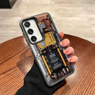 Imagem de Capa de celular com placa de circuito avançado para Samsung A55 A54 A53 A52 A51 A70 A32 A13 5G, capa prateada galvanizada à prova de choque, CYH, B1088T4, para Samsung A32 4G