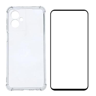 Imagem de Capa Capinha Case Anti Impacto Queda Shock + Pelicula de Vidro 3d Full Cover Compatível com Moto G55