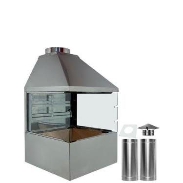 Imagem de Churrasqueira de Parede E72VI -com vidros laterais - Brasileña