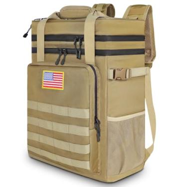 Imagem de Mochila tática térmica AYAMAYA, à prova de vazamento, 40 latas, macia com alça, lancheira tática isolada à prova d'água para trabalho, praia, viagens, acampamento, piquenique, trilhas