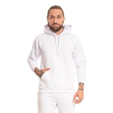Imagem de Blusa Masculina Canguru Capote Bobojaco Basica Esportiva Treino Moletom Flanelado-Masculino