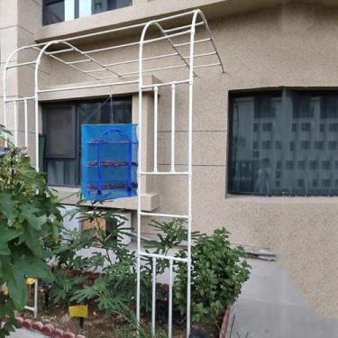 Imagem de Arco Do Jardim, Arco Decorativo Da Pérgola Do Meio-lado Do Arco Do Apoio Do Mandril De Rosa, Isolação Térmica Revestida Pe Da Tubulação De Aço - Decoraç, White, W150xH240x40cm