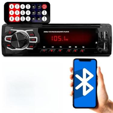 Imagem de Rádio Automotivo 1 DIN Universal - Bluetooth MP3, USB, SD, Auxiliar - Compatível com Todos Carros