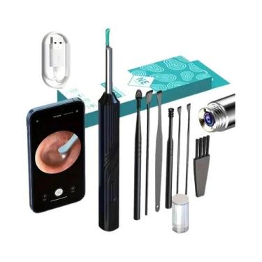 Imagem de Limpador De Ouvido Visual Inteligente 1296P Com USB C Otoscópio Ferram
