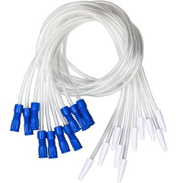 Imagem de VWJ Pacote com 10 tubos de extensão de cateter de 91 cm – Acessório de tubo de drenagem de ajuste universal com conector farpado, mangueira urinária flexível antitorção para bolsas de drenagem