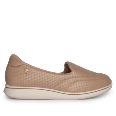 Imagem de Tênis Feminino Modare Slip On Ultra Conforto Microfuros Bege, Bege, 36