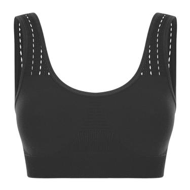 Imagem de Top Feminino Lupo Af Lsports Energy Ras Preto, Tamanho Médio